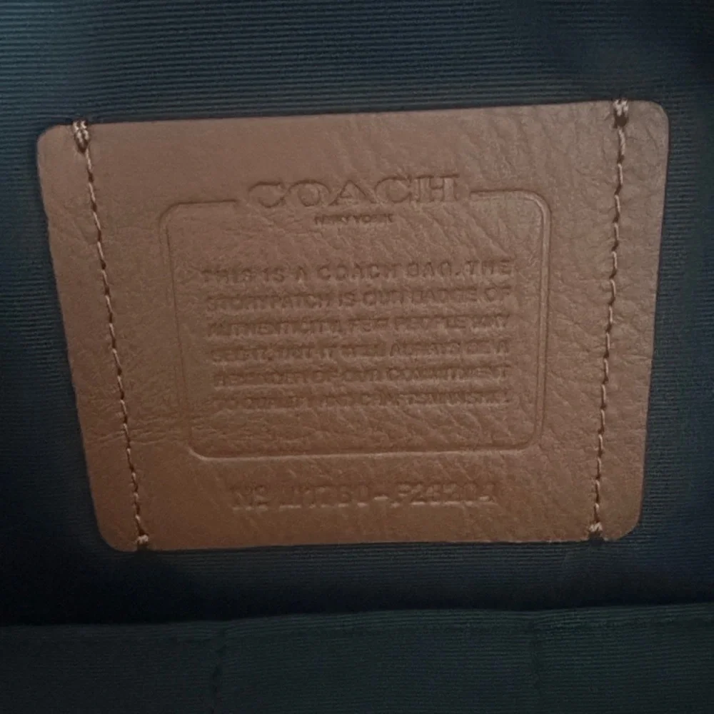 Coach Tan Leather Messenger Bag - Picture 4 of 4